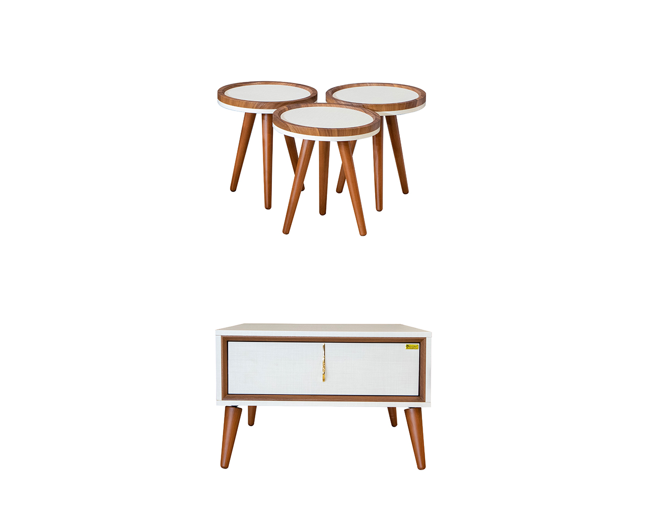 Lorenta model coffee table and side table