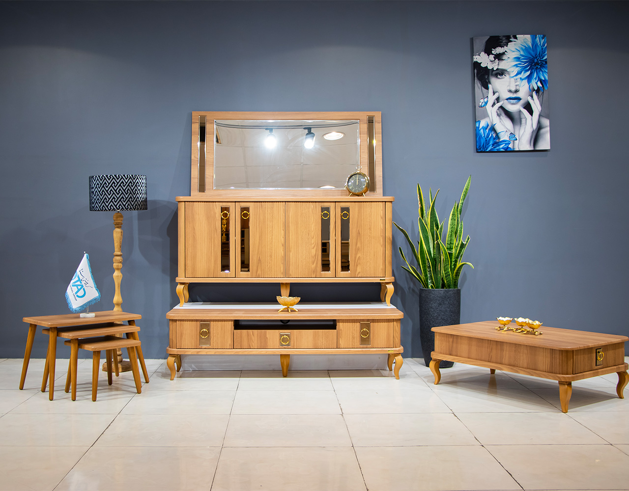 ست کامل آینه کنسول مدل غزل